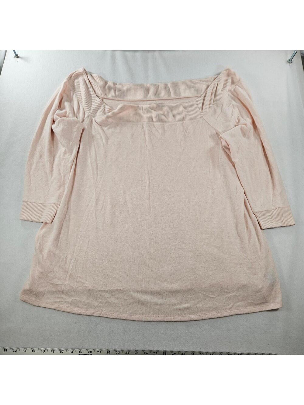 Torrid Super Soft Black Top 6 6X Cold Shoulder Mesh Sleeve Plus Size 30 32